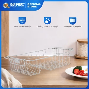 Khay Úp Chén Đĩa Inox WIN - Chính Hãng Qui Phúc - Inox 201 Không Gỉ - Gọn Nhẹ, Tiện Lợi - Kệ Úp Chén Dĩa Nhà Bếp