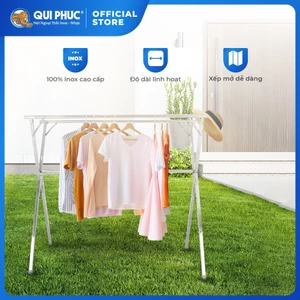 Sào phơi quần áo Hichiwa QUI PHÚC, inox cao cấp, bền chắc, gấp gọn, tăng chỉnh kích thước linh hoạt