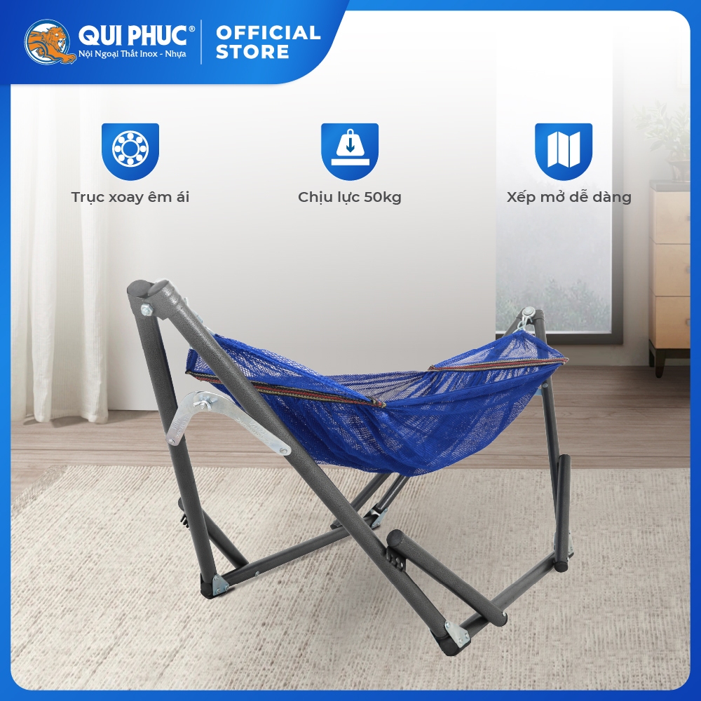 Võng em bé Win QUI PHÚC, xếp gọn linh hoạt, tiện lợi, an toàn khi sử dụng, chịu tải 50kg, phù hợp cho bé