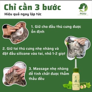 Dung Dịch Vệ Sinh Tai Cho Chó Mèo - Nước Rửa Tai Cho Thú Cưng Giúp Loại Bỏ Bụi Bẩn, Ráy Tai - 30ml
