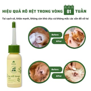 Dung Dịch Vệ Sinh Tai Cho Chó Mèo - Nước Rửa Tai Cho Thú Cưng Giúp Loại Bỏ Bụi Bẩn, Ráy Tai - 30ml