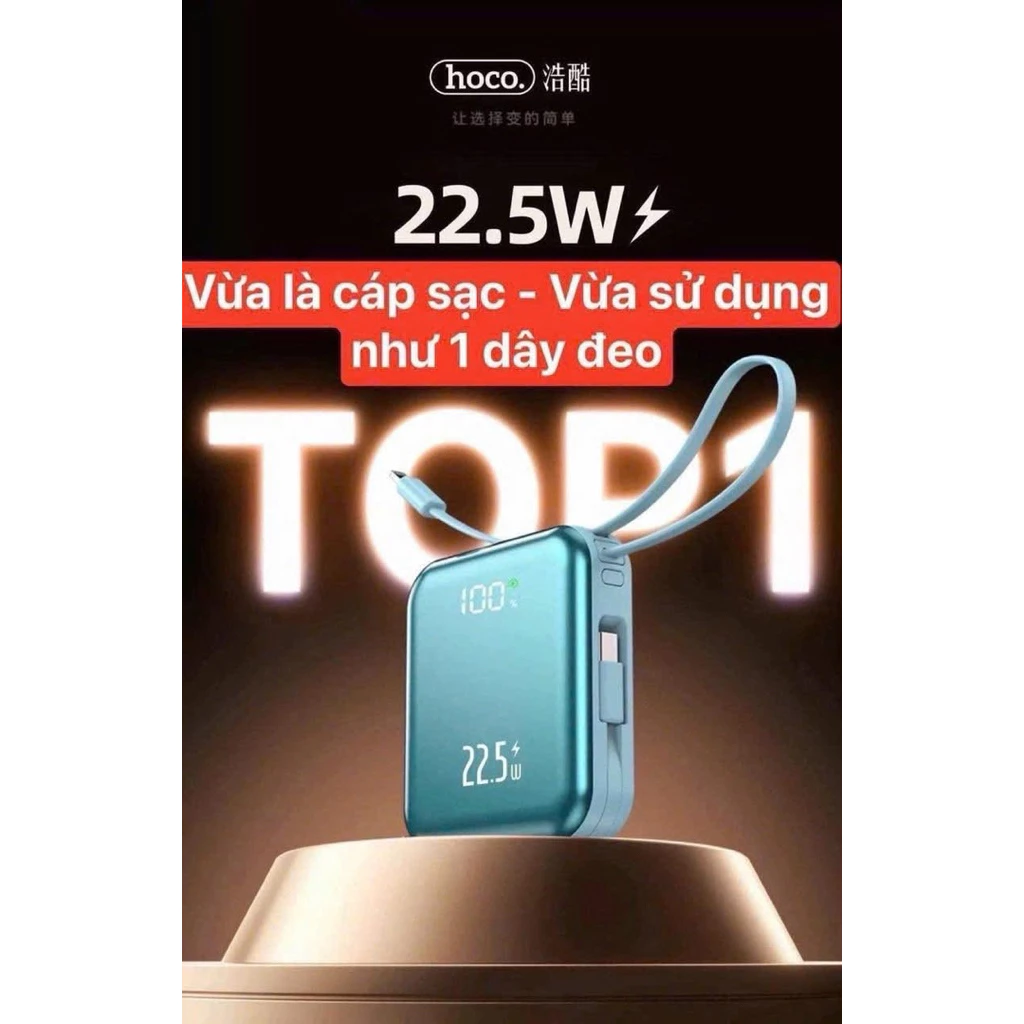 Sạc Hoco chính hãng tiêu chuẩn CCC- dung lượng 20.000maH sạc cực nhanh