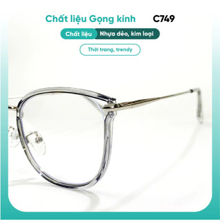 Kính mắt nữ dáng cánh tiên thời trang nhựa cao cấp KAO PLUS phù hợp nhiều khuôn mặt  C749