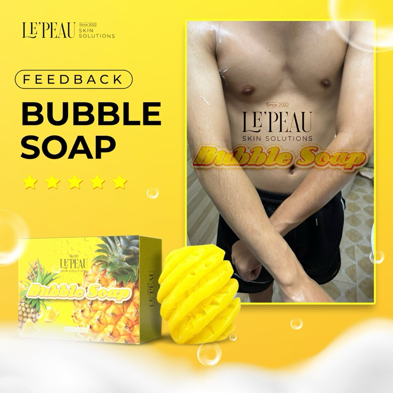 Soap Khóm Xà Bông Khóm,soap dứa Tắm Trắng Body Bubble Soap LE'PEAU 65gr