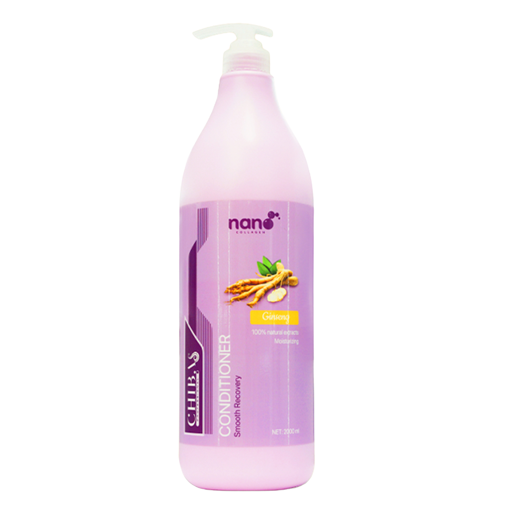 Dầu xả tóc Collagen Chibas dầu xả phục hồi hư tổn mượt tóc bóng khoẻ không gây bết dính chai 2000ml