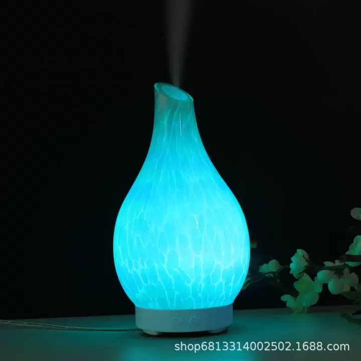 Máy Xông Tinh Dầu Thuỷ Tinh Vân Đá 3D Đẹp Đặc Biệt Sang Trọng