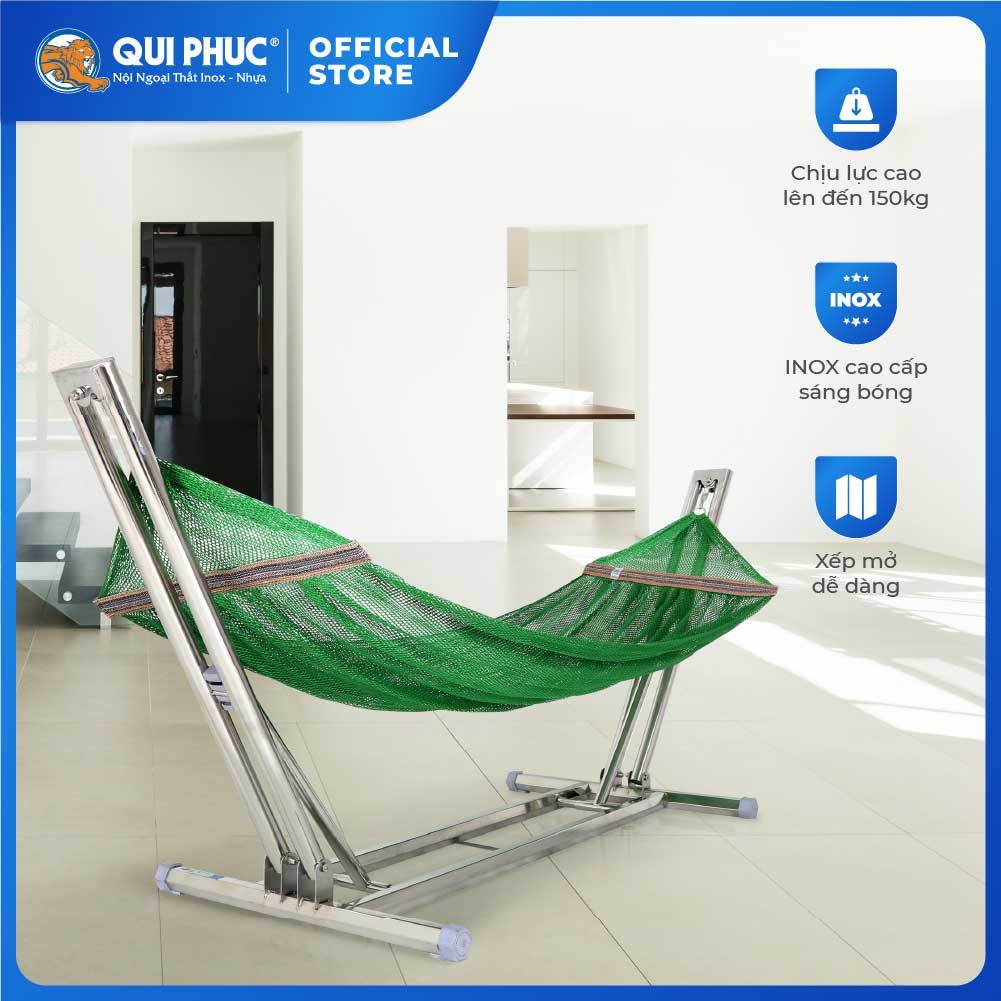 Võng nằm cao cấp Felix lục giác QUI PHÚC, khung inox chắc chắn, an toàn, tiện lợi, chịu tải 150kg