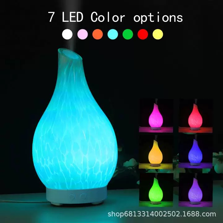 Máy Xông Tinh Dầu Thuỷ Tinh Vân Đá 3D Đẹp Đặc Biệt Sang Trọng