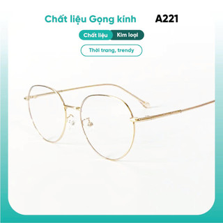 Gọng kính nữ kiểu tròn KAO PLUS chất liệu kim loại thanh mảnh nhiều màu sắc thời trang A221