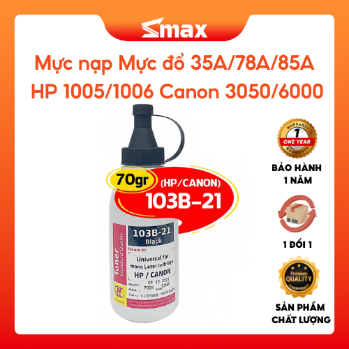 Mực nạp đổ 103B-21 hộp mực 35A / 78A / 85A - Máy in Canon 3050 / 6000 ...