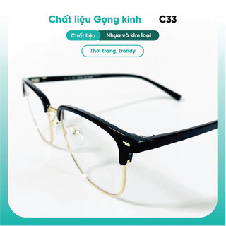 Gọng kính cận thời trang unisex KAO PLUS chất liệu nhựa phụ kiện thời trang C33
