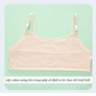 Áo Lá Bé Gái Tuổi Dậy Thì Khồng Gọng - Áo Lót Học Sinh Chất Cotton Mềm Thấm Hút Mồ Hôi HOMEBRA B8891