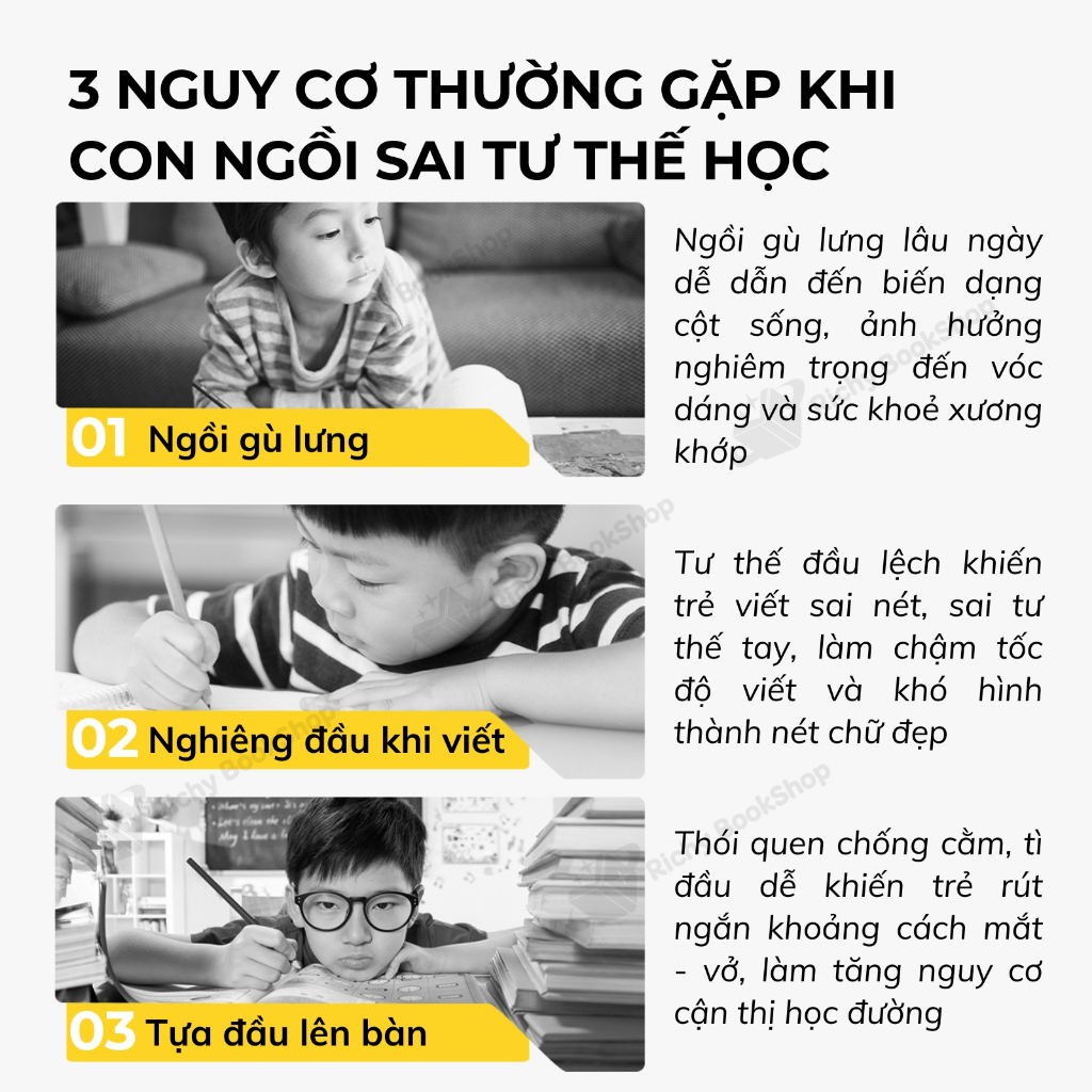 Giá đỡ ngực Mideer chống cận thị và gù lưng cho trẻ em ngồi học Adjustable Posture Corrector