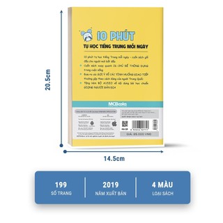 Sách - 10 Phút Tự Học Tiếng Trung Mỗi Ngày - Dành Cho Người Học Tiếng Trung Cơ Bản - MCBooks