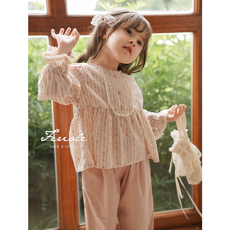 Áo Dài Tay Thu Đông Cho Bé Hania Kids Hoa Nhí Tay Bo Chun Đáng Yêu Chất Liệu Mềm Mại