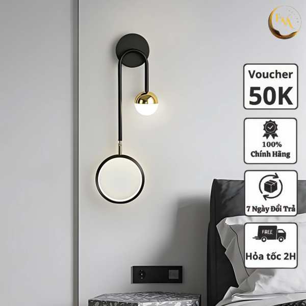 Đèn tường LED 3 chế độ ánh sáng EVA C01BL 3C phong cách hiện đại D170*H500mm bảo hành 12 tháng