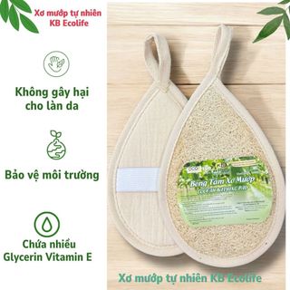 Bông Tắm Xơ Mướp KB Ecolife An Toàn Cho Cơ Thể Massage Dưỡng Ẩm Tẩy Tế Bào Chết (giọt nước)