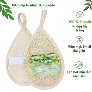 Bông Tắm Xơ Mướp KB Ecolife An Toàn Cho Cơ Thể Massage Dưỡng Ẩm Tẩy Tế Bào Chết (giọt nước)