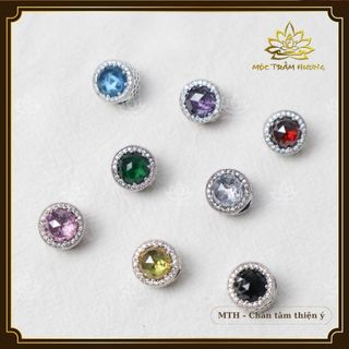 Hạt Charm Radiant Bạc S925 Đủ Màu Theo Mệnh - Mix Vòng Tay Vòng Cổ Handmade DIY | Mộc Trầm Hương MTH