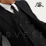 Bộ Suit nam cao cấp đen kẻ chìm hai khuy MRV674 — ảnh 4