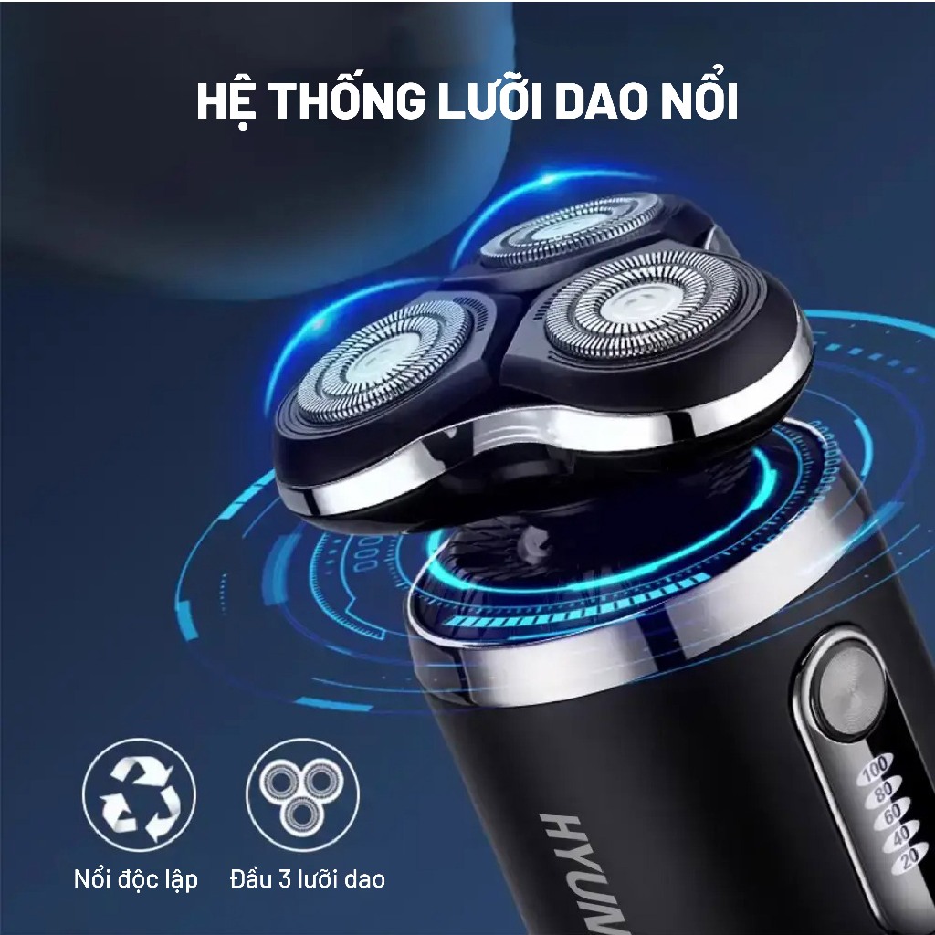 Máy cạo râu Hyundai 4 trong 1 Grooming Kit PHT-083 - Chống nước IPX6 - Bảo hành chính hãng 12 tháng