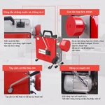 Máy thông tắc cống Loại 150/80,máy thông cống lò xo công suất 3500W,Dùng gia đình và nhà hàng khách sạn và nhà trọ — ảnh 2