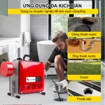 Máy thông tắc cống Loại 150/80,máy thông cống lò xo công suất 3500W,Dùng gia đình và nhà hàng khách sạn và nhà trọ — ảnh 5