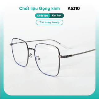 Gọng kính cận đa giác thời trang nữ KAO PLUS kim loại thanh mảnh chất lượng cao 5310