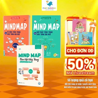 Sách - Combo Tự học tiếng Trung: Mindmap Ngữ pháp, Từ vựng và Giao tiếp theo giáo trình Hán ngữ- MCBooks