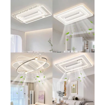 [TỔNG KHO] Quạt Trần Đèn Ốp Trần Không Cánh Thế Hệ Mới Nhất.Đèn LED 3 Màu Sáng,Điều Khiển Từ Xa.Quạt Đảo 180 Độ.Bảo Hành