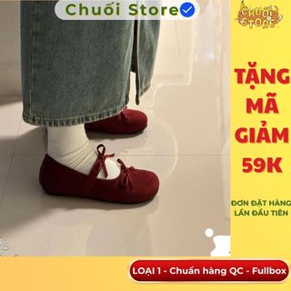 Giày bệt nữ da PU tổng hợp dệt vải đế cao su nhẹ nhàng nữ tính đáng yêu thoải mái