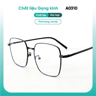 Kính mắt cận nam nữ KAO PLUS dáng vuông chất liệu kim loại nhiều màu sắc thời trang 0310