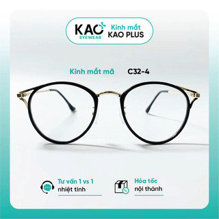 Gọng kính mắt mèo kim loại nữ KAO PLUS thiết kế phong cách phụ kiện thời trang C32-4
