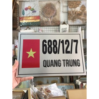 Biển số nhà chất liệu alu gương in uv