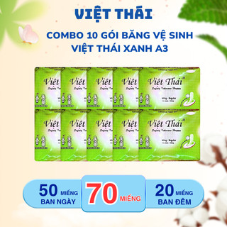 GIÁ RẺ 10 gói băng vệ sinh có cánh, không cánh VIỆT THÁI bvs giá rẻ