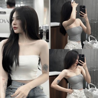 Áo ống nữ thun tăm croptop ôm body không tay màu trắng đen quyến rũ dễ phối VANISA CT035