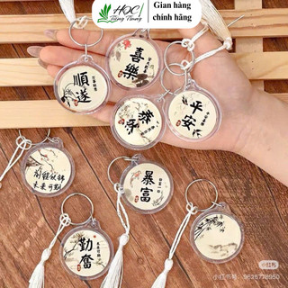 Móc khóa treo trang trí chữ Trung nhiều mẫu(giao ngẫu nhiên)
