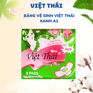 Combo 10 gói (80 miếng) Băng vệ sinh có cánh VIỆT THÁI A2, bvs giá rẻ bông tự nhiên thấm hút tốt an toàn cho da