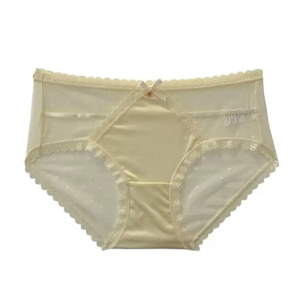 Quần lót ren mỏng nhẹ Lalaly L14, quần lót nữ mix ren lụa cao cấp, mềm mịn nâng niu làn da