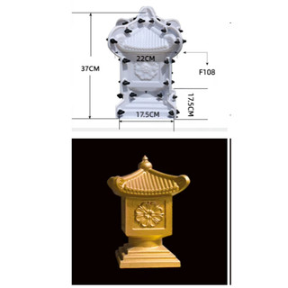 Bộ sưu tập khuôn đèn, bóng, búp sen, sư tử, cá chép, bồ câu, lân trang trí trụ cổng, tường rào, công trình