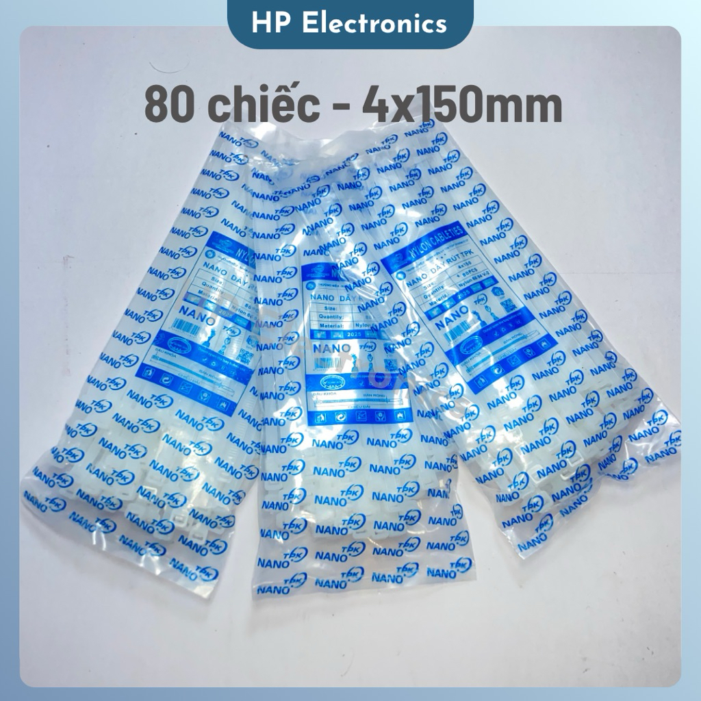 Túi 80 Dây Thít, Dây Rút, Lạt Nhựa Siêu Bền, Có Đủ Các Cỡ
