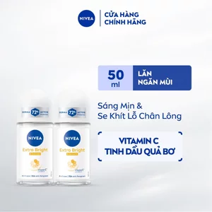 Bộ 2 Lăn Ngăn Mùi Nữ NIVEA Dưỡng Sáng | Mờ Thâm | Se Khít Lỗ Chân Lông (50 ml) - 81644x2