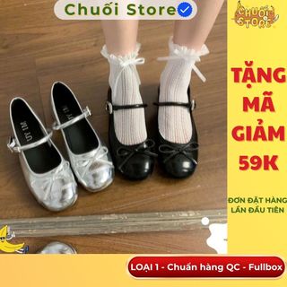 Giày bệt nữ da PU tổng hợp dệt vải đế cao su phong cách tiểu thư nhẹ nhàng chất liệu cao cấp