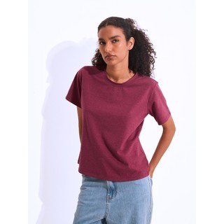 Áo Thun Nữ Form Rộng Cổ Tròn Basic – Áo Thun Cotton Mềm Mịn, Dễ Phối, Nhiều Màu