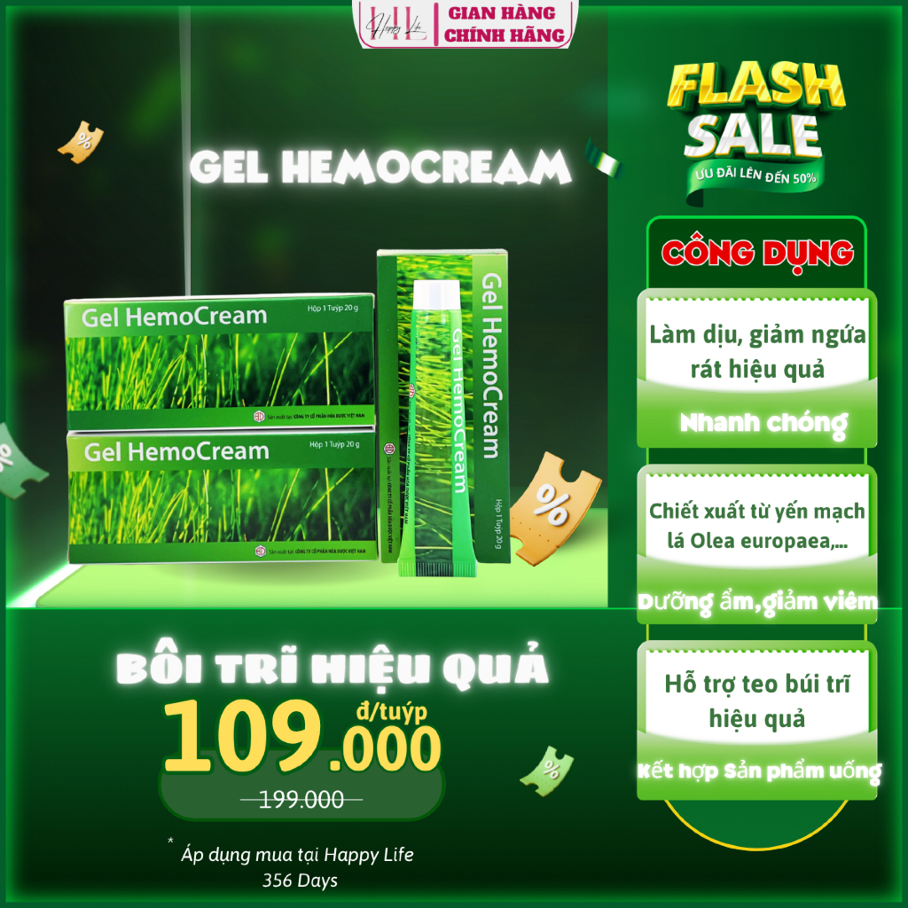 ✅[Hàng chính hãng] Gel giảm đau rát ngứa, bôi trĩ Hemocream