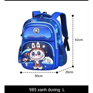 Ba lô chống gù hàng QC hình labubu ngộ nghĩnh cho các bé trai và bé gái.