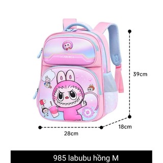 Ba lô chống gù hàng QC hình labubu ngộ nghĩnh cho các bé trai và bé gái.