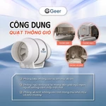 Quạt thông gió hút mùi GEER HF150 - 75W chính hãng, hút khói bếp mạnh, tiết kiệm điện, an toàn, thiết kế gọn nhẹ — ảnh 6