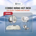 Bộ máng hút khói inox 201 GEER chính hãng – Kèm quạt thông gió và khay hứng dầu, hút mùi bếp hiệu quả, chạy êm — ảnh 4