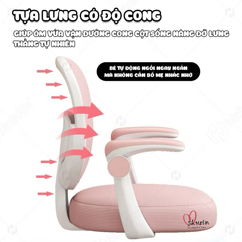Ghế xoay làm việc, học bài , ghế học sinh chống gù cao cấp